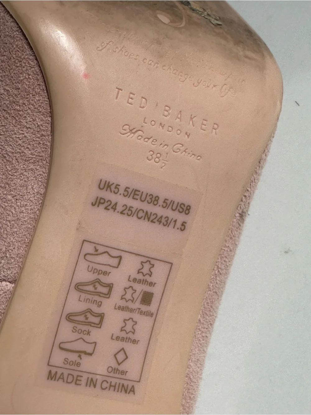 Ted Baker London pink suede Sloana scalloped pumps 8 - Picture 6 of 8